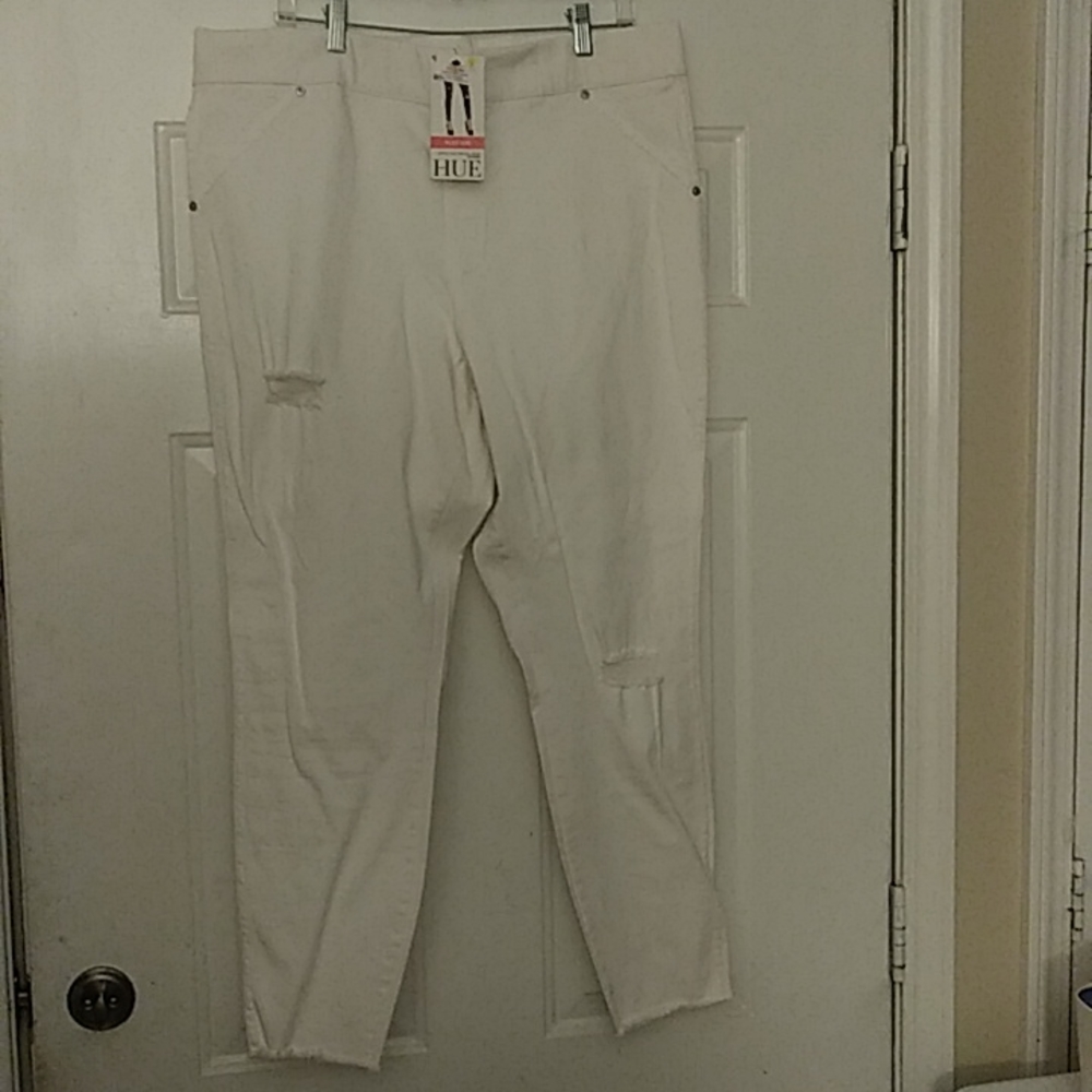 HUE white jeans